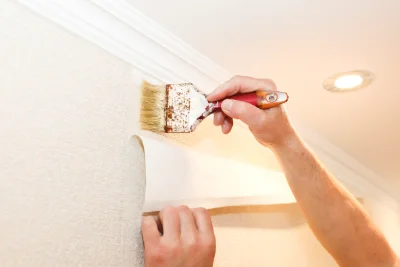 Pose de papier peint à Succieu — revêtements muraux et toiles de verre